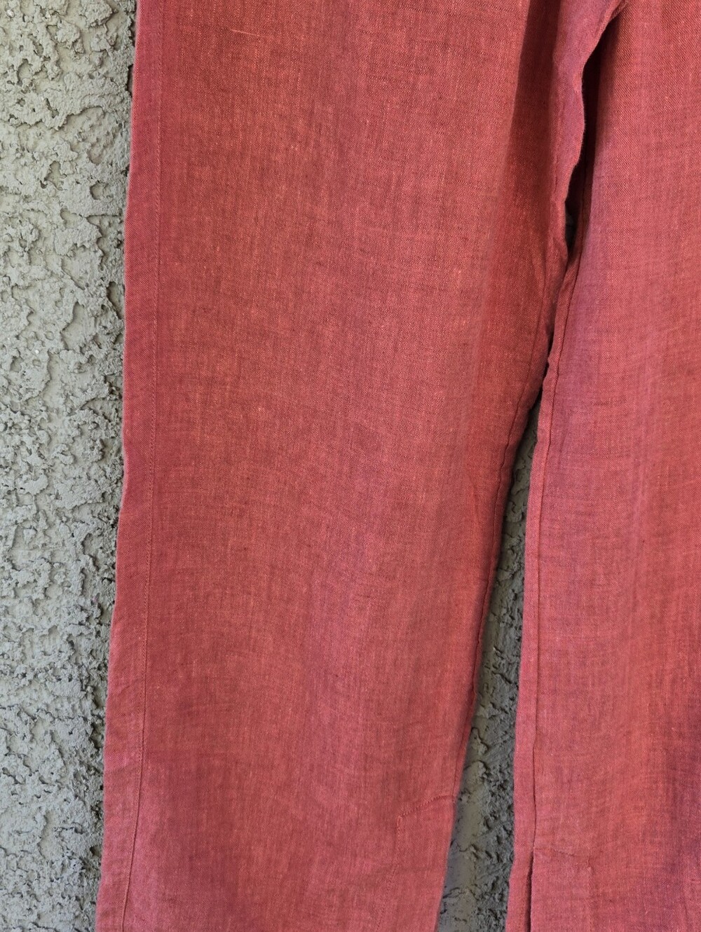 Athleta Retreat Women's Drawstring Linen Jogger Pants - Rust Wide Leg - Picture 5 of 14